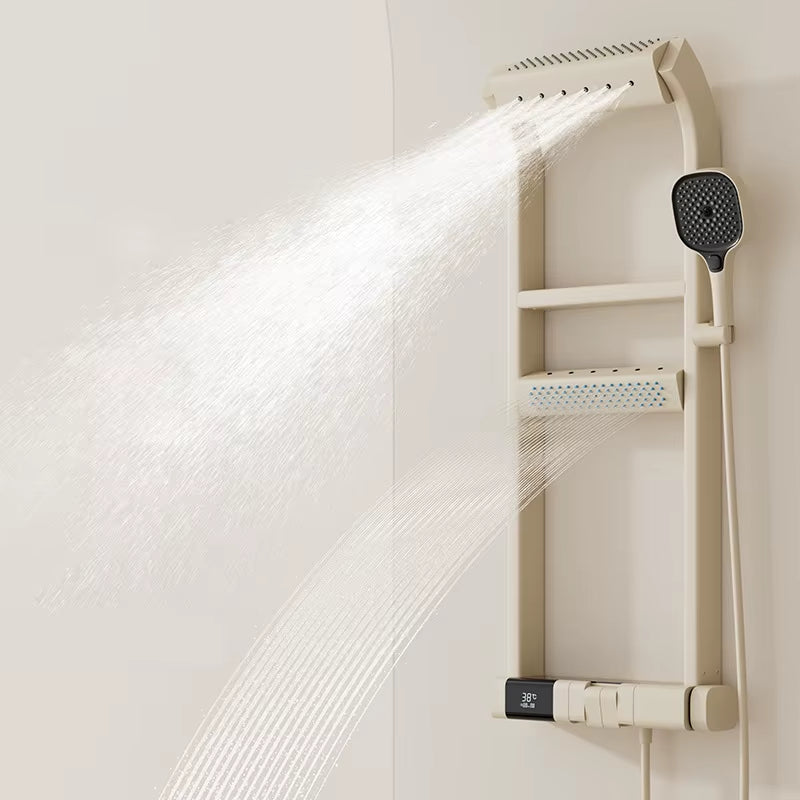 Modern LED Digital Display Thermostatic Piano Keys Shower Set