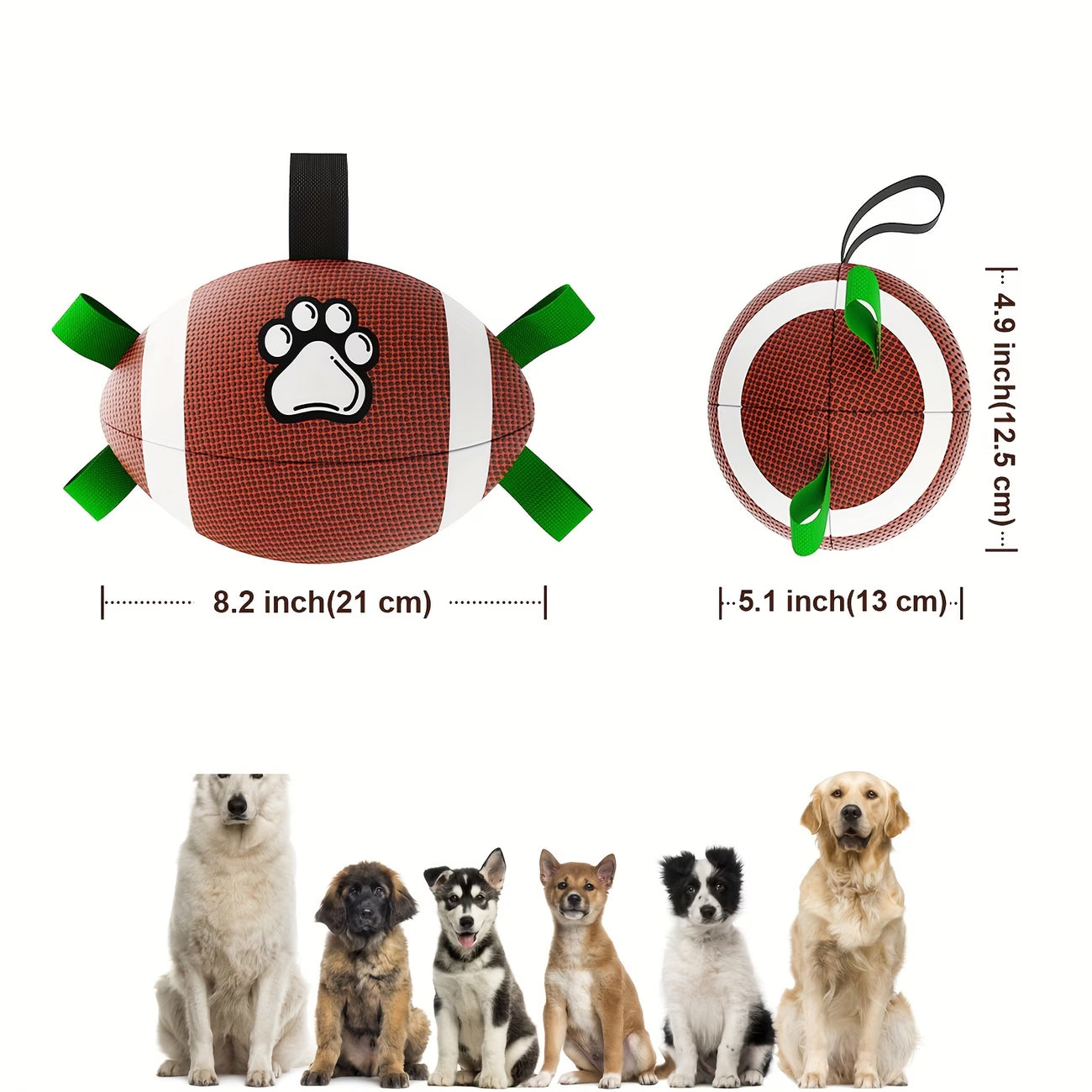 Large/Small Size Options for All Breed Dogs, Indoor/Outdoor -like Ball for Puppies & Adult Pets
